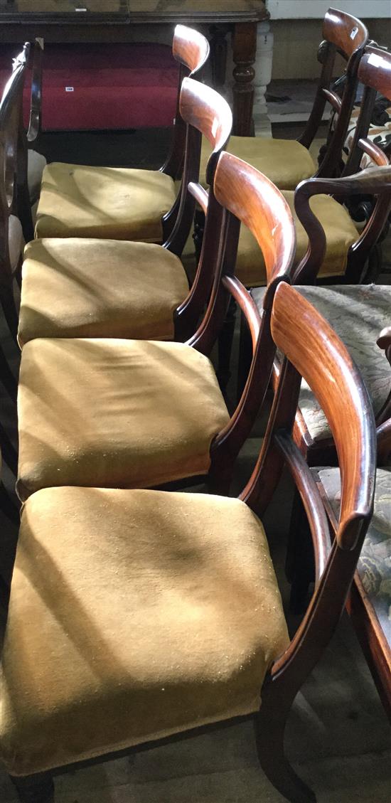 Six 19th Century rosewood dining chairs(-)